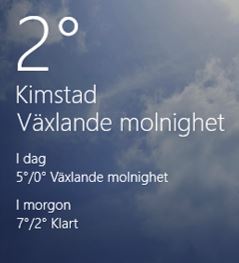 Väder i Kimstad
